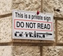 This is a private sign, do not read